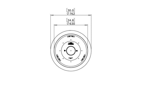 Ecosmart Fire Pod 30 Fire Pit Bowl - Bone Finish / Stainless Steel Burner - ESF.O.POD.30.BO